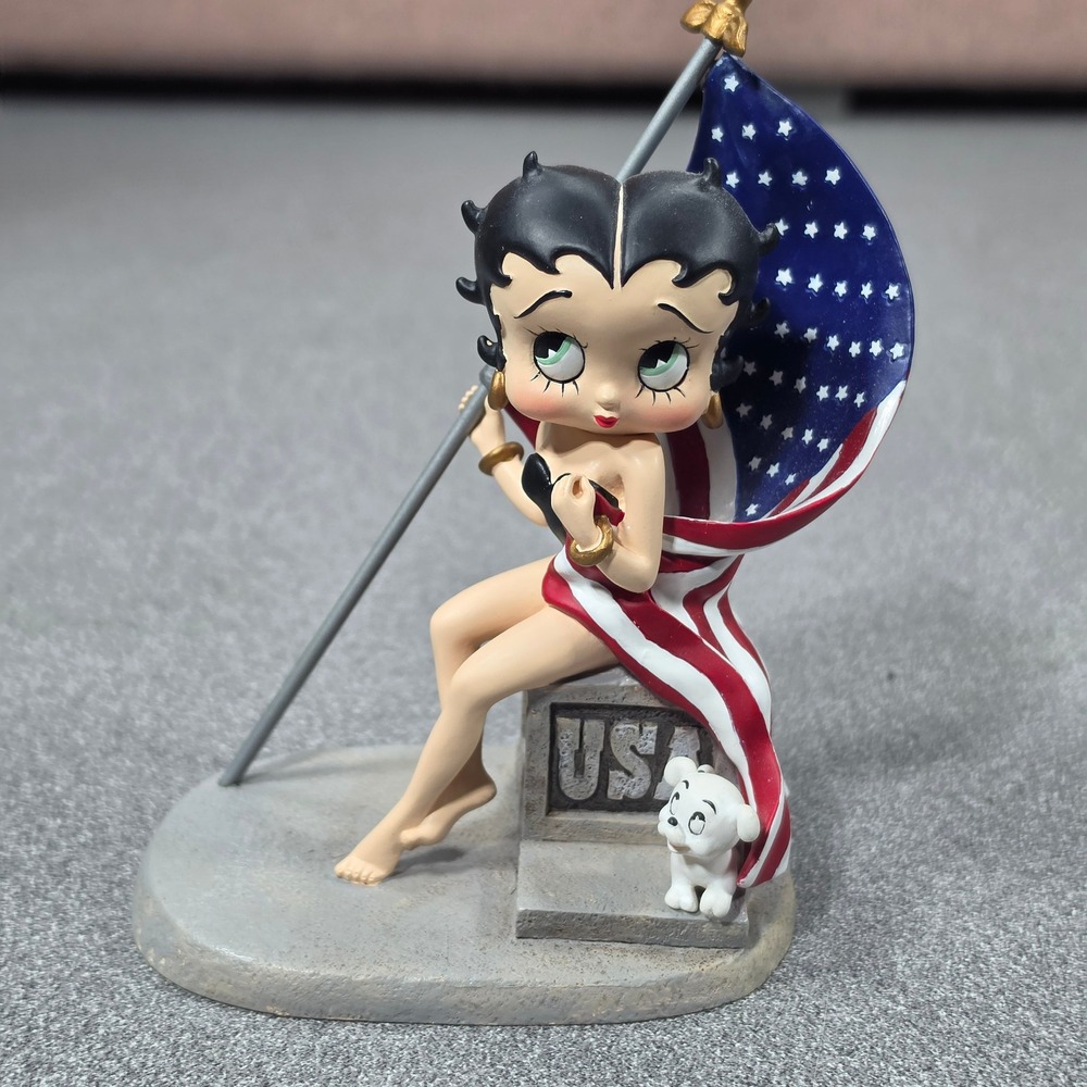 Westland Giftware Betty Boop Figurine Vintage Excellent Patriotic USA